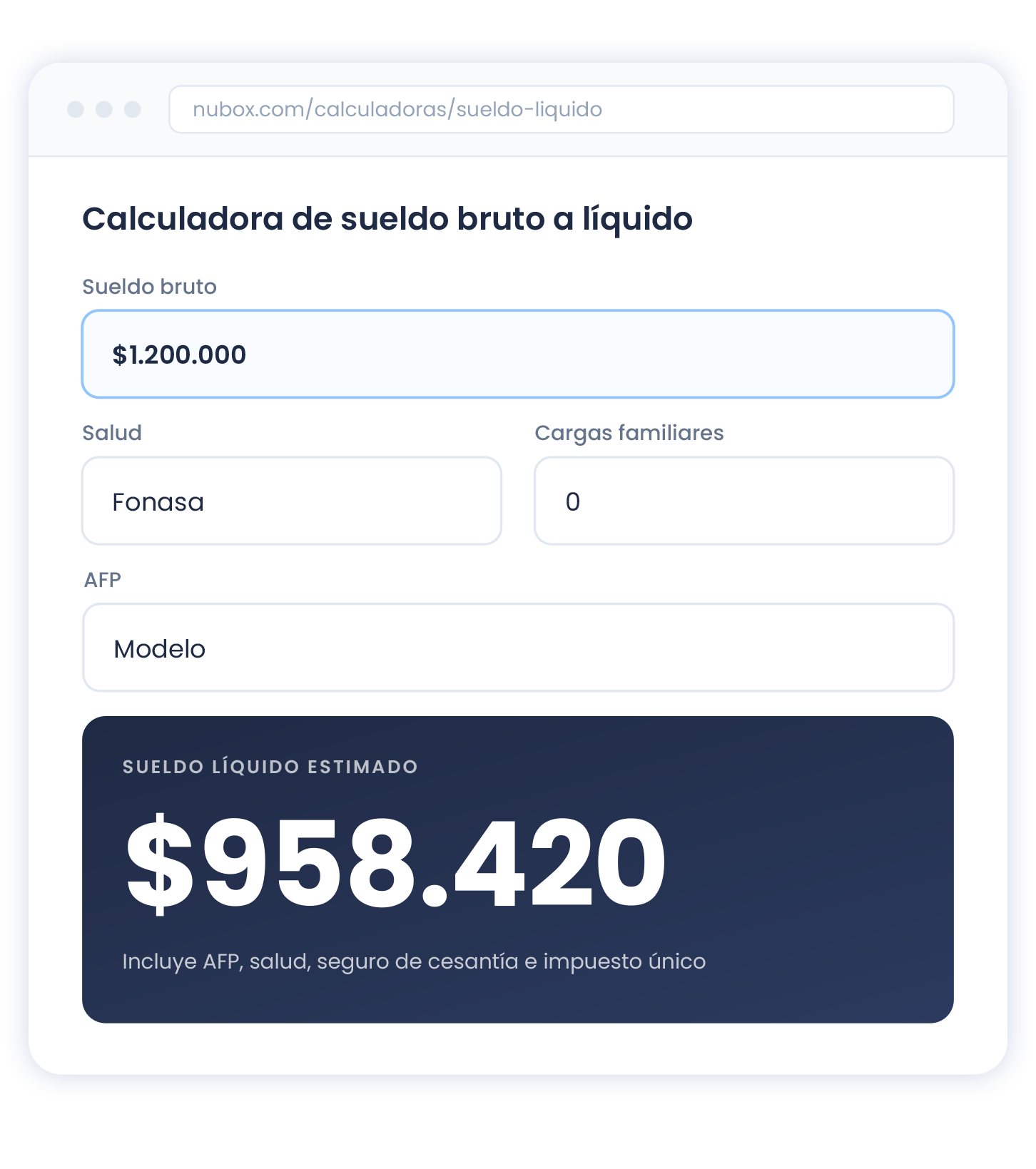 Hero | Recursos | Calculadoras | Nubox